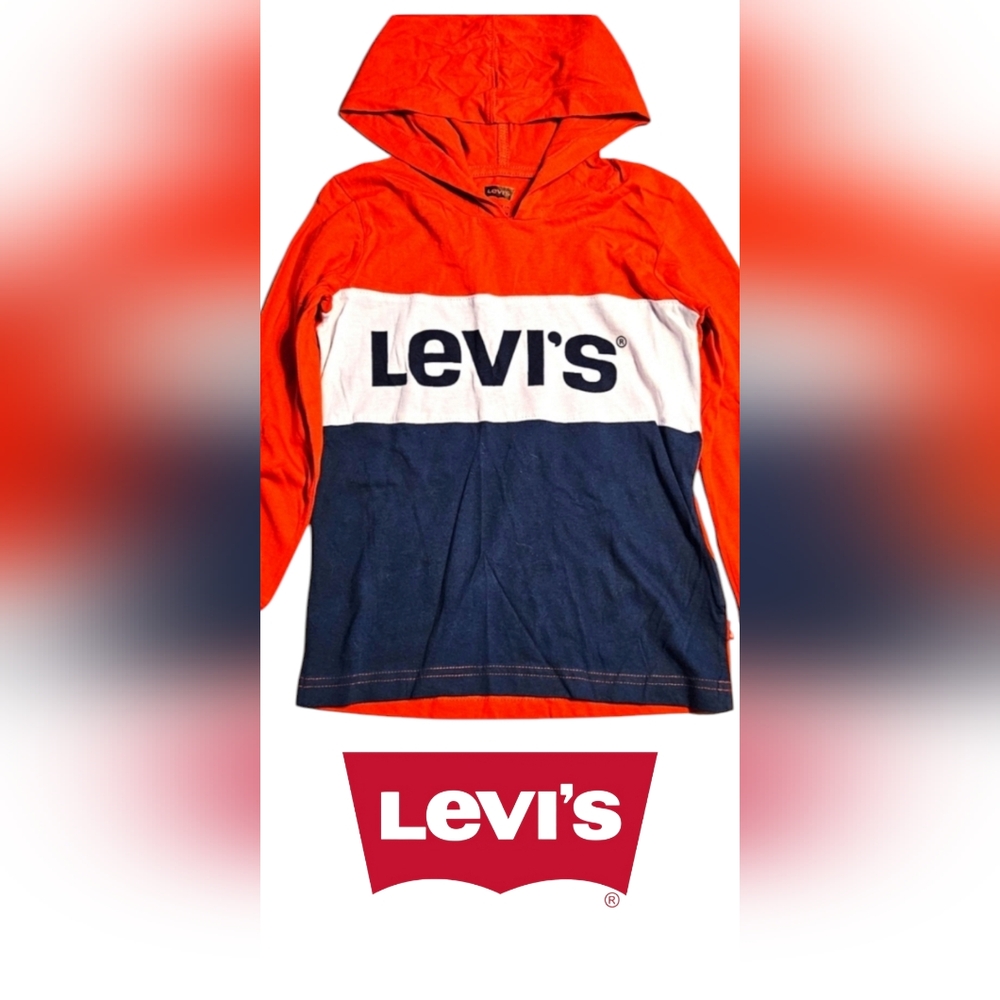 LEVI'S Boy's Youth hooded Pullover shirt 6 M * NWT